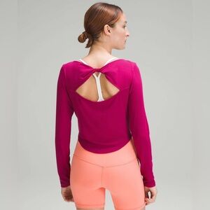 Lululemon Modal Silk Twist-Back Yoga Long-Sleeve Shirt